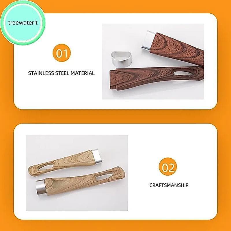 treewaterit 1 Peça Alça De Panela De Baquelite Anti Escaldante Substituição Universal Punho Removível Para Frigideira Ac