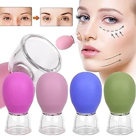 * 10PcsFacial Cupping Cups Copos Silicone Vidro Conjunto Ventosas Sucção A Vácuo
