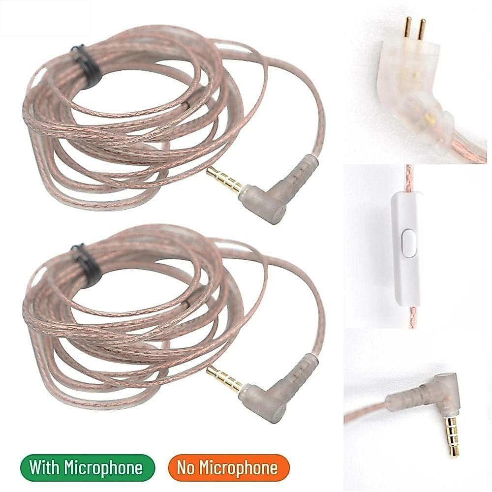 Cabo De Fone De Ouvido  KZ B/C Pino 3,5mm 2Pin Upgrade High-Purity Oxygen-Free Copper ZS10