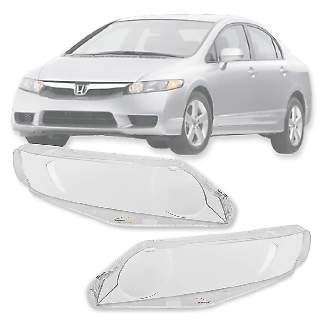 PAR LENTE DE FAROL HONDA CIVIC 2006 A 2011
