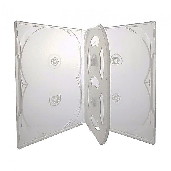05 Estojo Box Dvd Transparente Para 6 Mídias