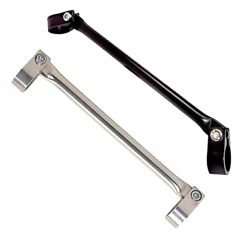 Barra Travessa Barrinha De Guidão Moto Bike Preto/ Polido 190mm P/Reforçar Guidão