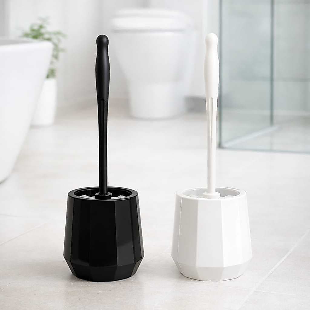 Escova Lavabo Sanitaria Com Cerdas Circulares Limpeza Rapida Comm Suporte Higienico Evita Odores Banheiro Limpeza