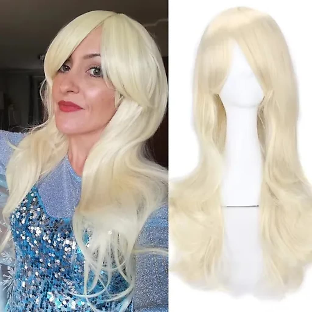 Peruca Repicada Longa Lisa De Luxo Com Touca Ajustável Alta Qualidade - Carnaval, Cosplay, Fantasias
