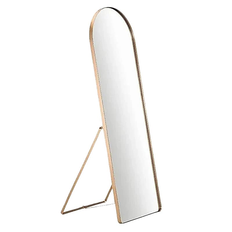 ESPELHO CORPO INTEIRO ORGANICO OVAL DOURADO COM SUPORTE AJUSTAVEL LUXO 147X36