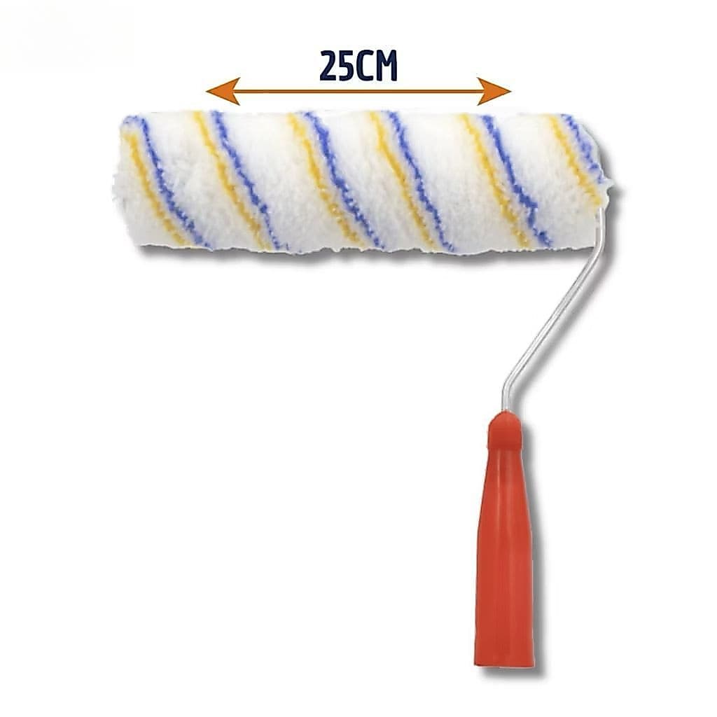 Rolo De Pintura 4 ou 10 Polegadas - Pintura Manutenção Tinta Textura Massas Pincel Rolinho Parede Casa - Cores Sortidas