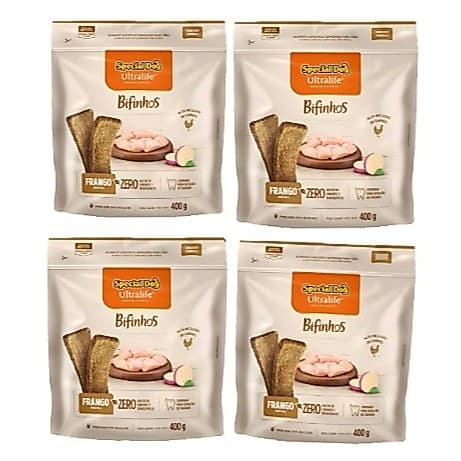 Kit Bifinhos Special Dog Ultralife Frango 4 Unidades De 400g Cada