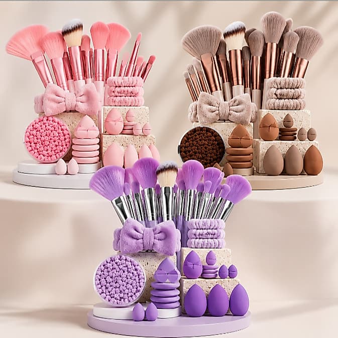 Conjunto De Pincéis De Maquiagem Profissional Kit 33 Peças Completo
