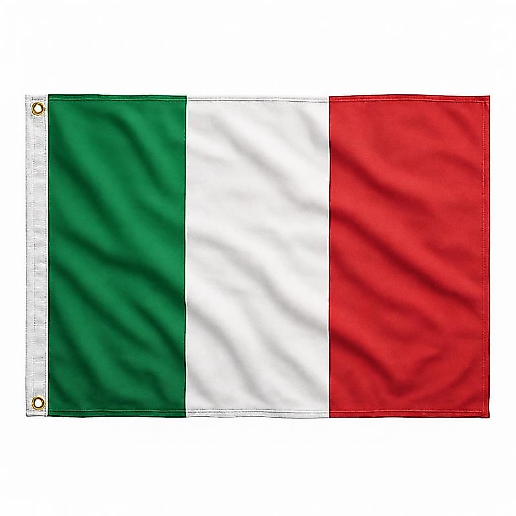 Bandeira Itália Oficial 90 x 150 cm C/ Anilhas p/ Mastro Costurada Excelente p/ Exteriores