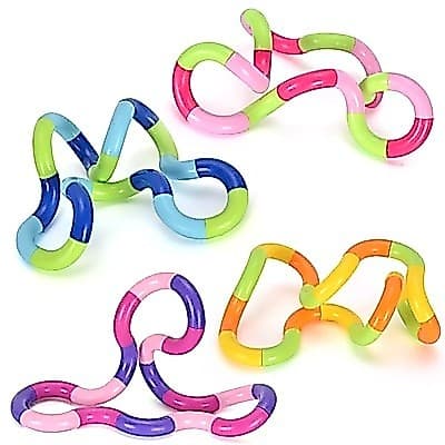1x Brinquedo Antiestresse De Torção Articulados Colorido Enrolamentos Para Adultos/ Crianças FIDGET