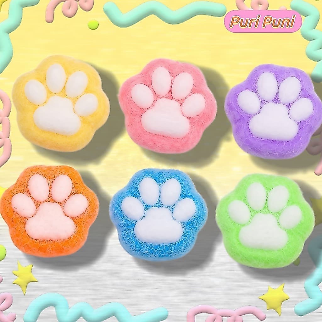 Squishy Patinha de Gato 7x7cm Brinquedo Antiestresse Fofo e Macio de Apertar