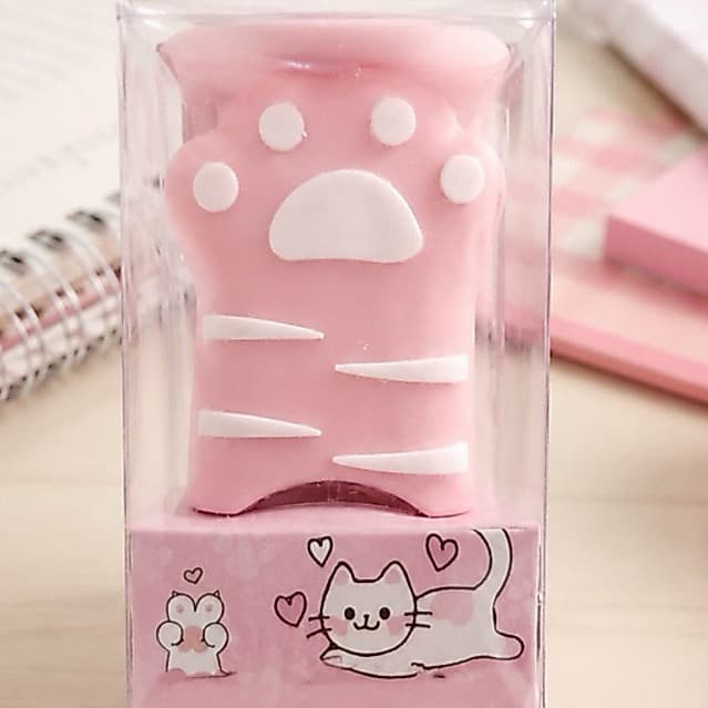 Corretivo em Fita Patinha de Gato Kawaii – Mini Corretivo Fofo Material Escolar Papelaria