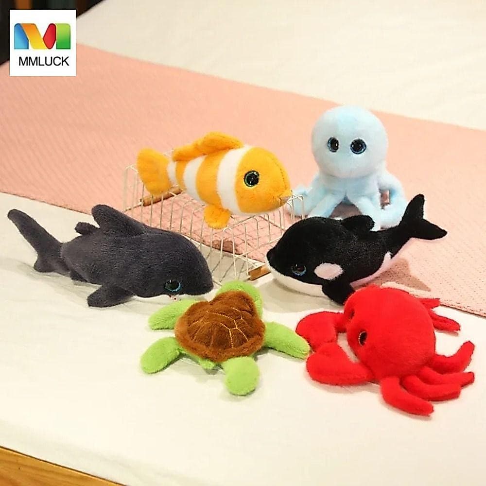 DARBY Brinquedo De Pelúcia De Animais Marinhos , Simulação Tartaruga Marinha Recheada , Boneca De Peixe Polvo De Desenho