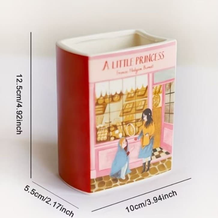 livro decorativo de cerâmica, livro artesanal delicado, quarto de menina