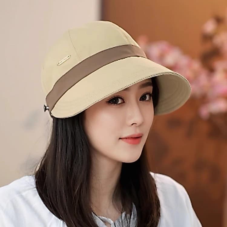 Chapéu feminino 2026 novo estilo aba grande protetor solar chapéu na moda pico verão de secagem rápida Zhao Lusi estilo