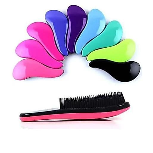 Kit com 10 Escovas Mágicas Desembaraçantes – Anti Frizz, Para Todos os Tipos de Cabelo, Cores Sortidas