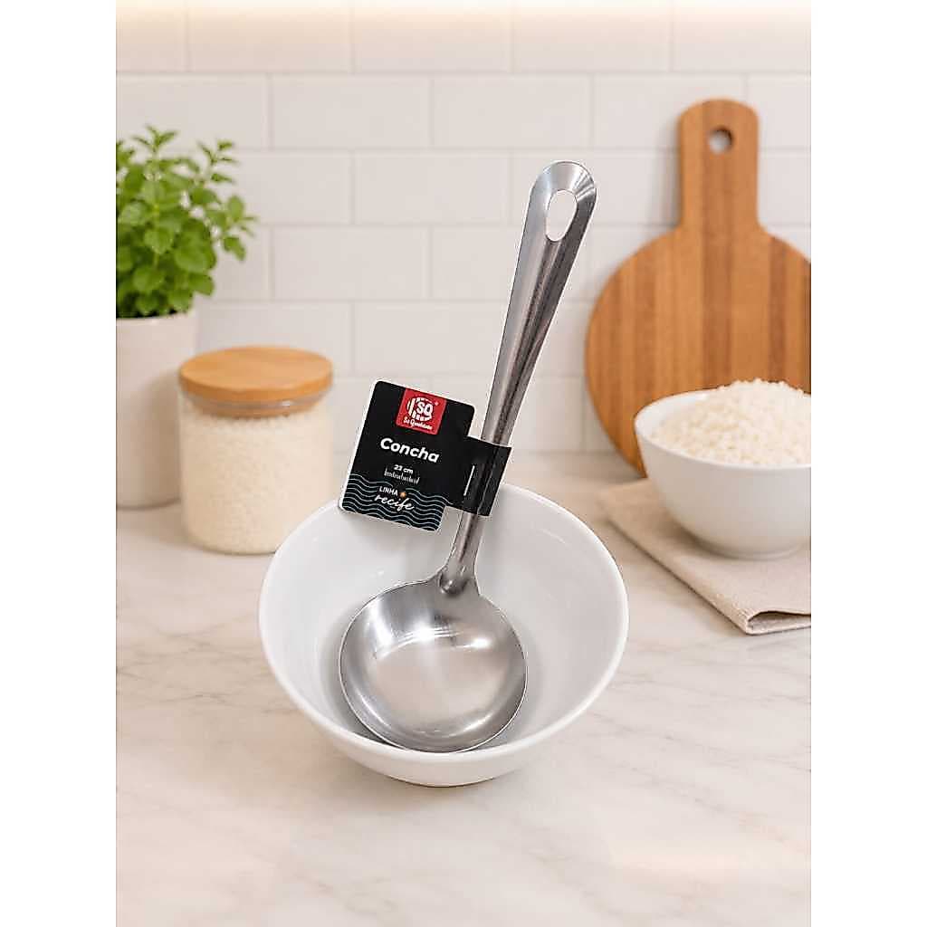 CONCHA EM INOX 23 cm SQ LINHA RECIFE