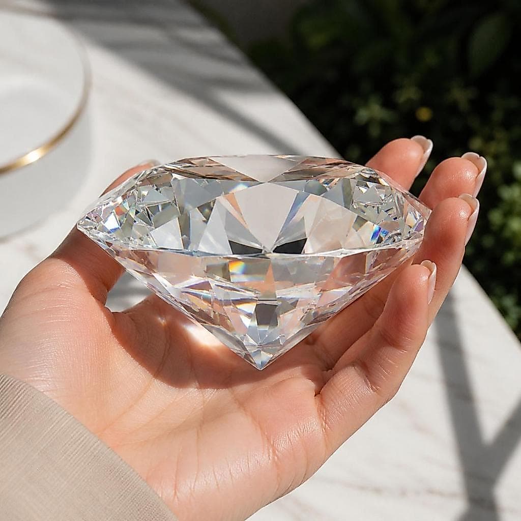 Diamante de Cristal Decorativo K9 Lapidado Transparente para Decoração Closet Penteadeira Foto Unha Gel - Bandeja Joias