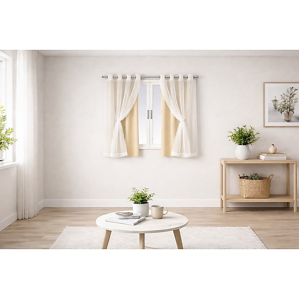 Cortina Blackout PVC com Voil Liso Corta 100% a luz 2,20X1,30 Blecaute Varias Cores