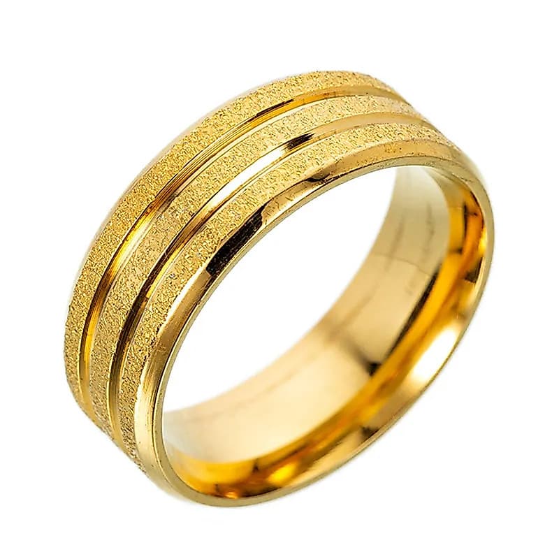 Aliança noivado luxo brilhante Ouro 6mm Antialergico