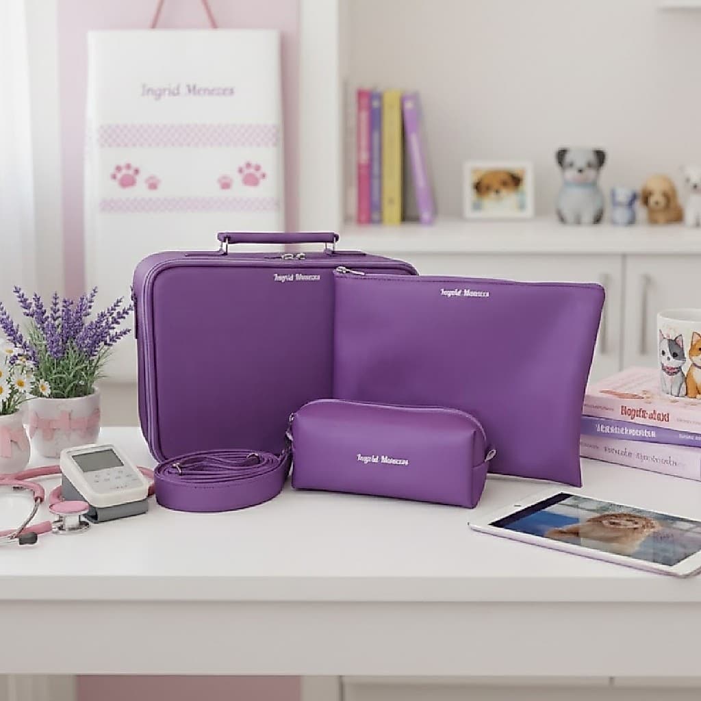 Bolsa de mao maleta medica personalizada porta jaleco estojo estetoscopio medicina case enfermagem