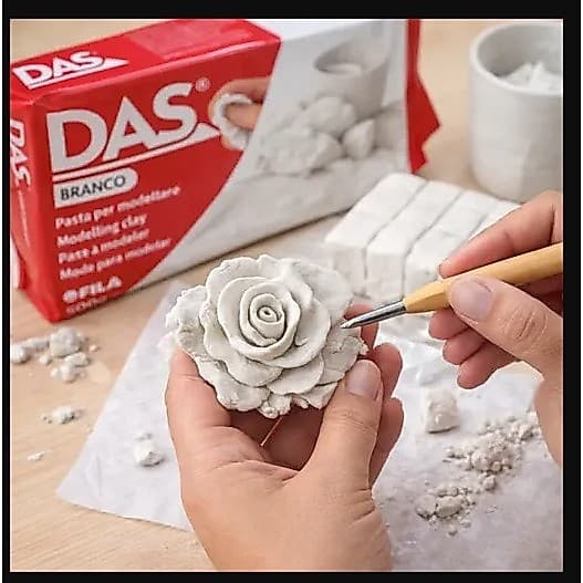 Massa Para Modelar Das Branca Escultura Ceramica Fria 250g Modelagem