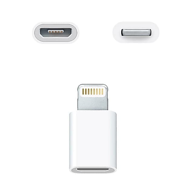 Adaptador iPhone 5/6/7/8/e/x Para Micro Usb V8 Preto