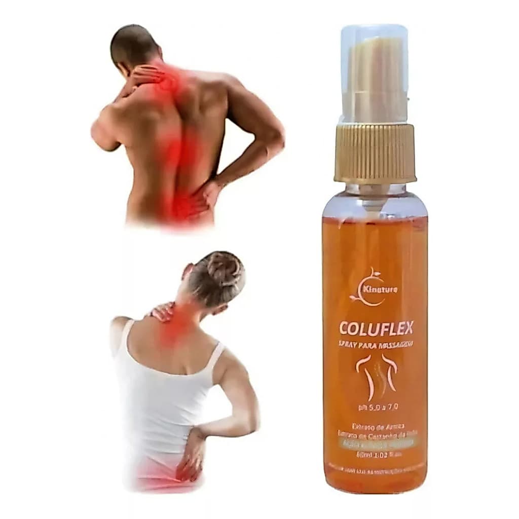 Kit ColuFlex Spray Massagem 60ml – Dor Muscular, Relaxamento – Kinature