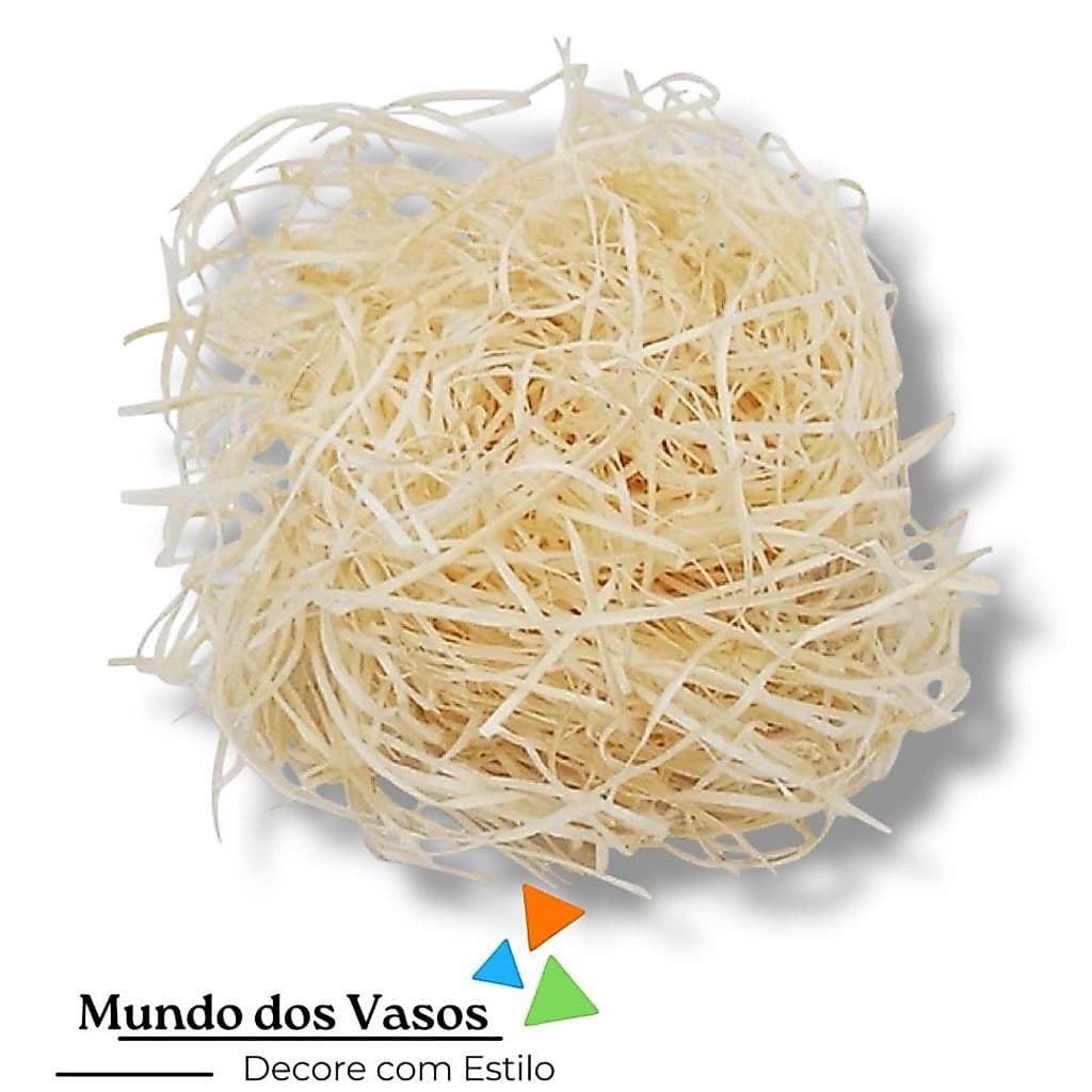 Kit de Palha Colorida e Natural para decoração 40g