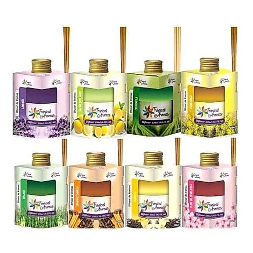 6 Unid Aromatizador Ambientes Duração Premium 250ml Difusor