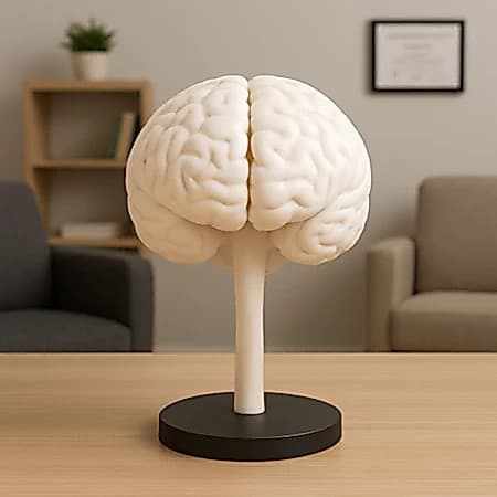 Crânio Modelo Anatômico de Cérebro 3D Decorativo psicologia - decoração consultório clínica