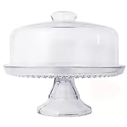 Boleira Vitazza Com Tampa E Pé de Vidro 28 Cm