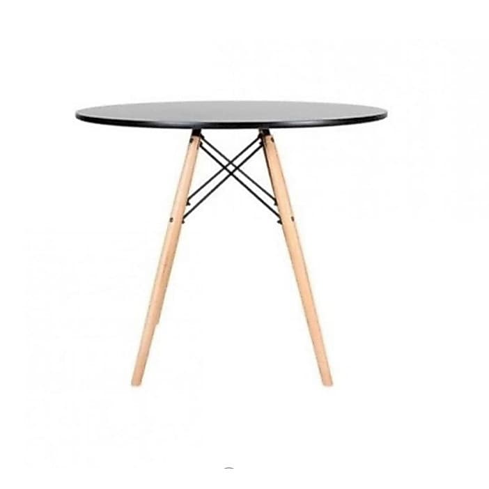 Mesa de jantar Charles eames eiffel redonda 70cm PRETA