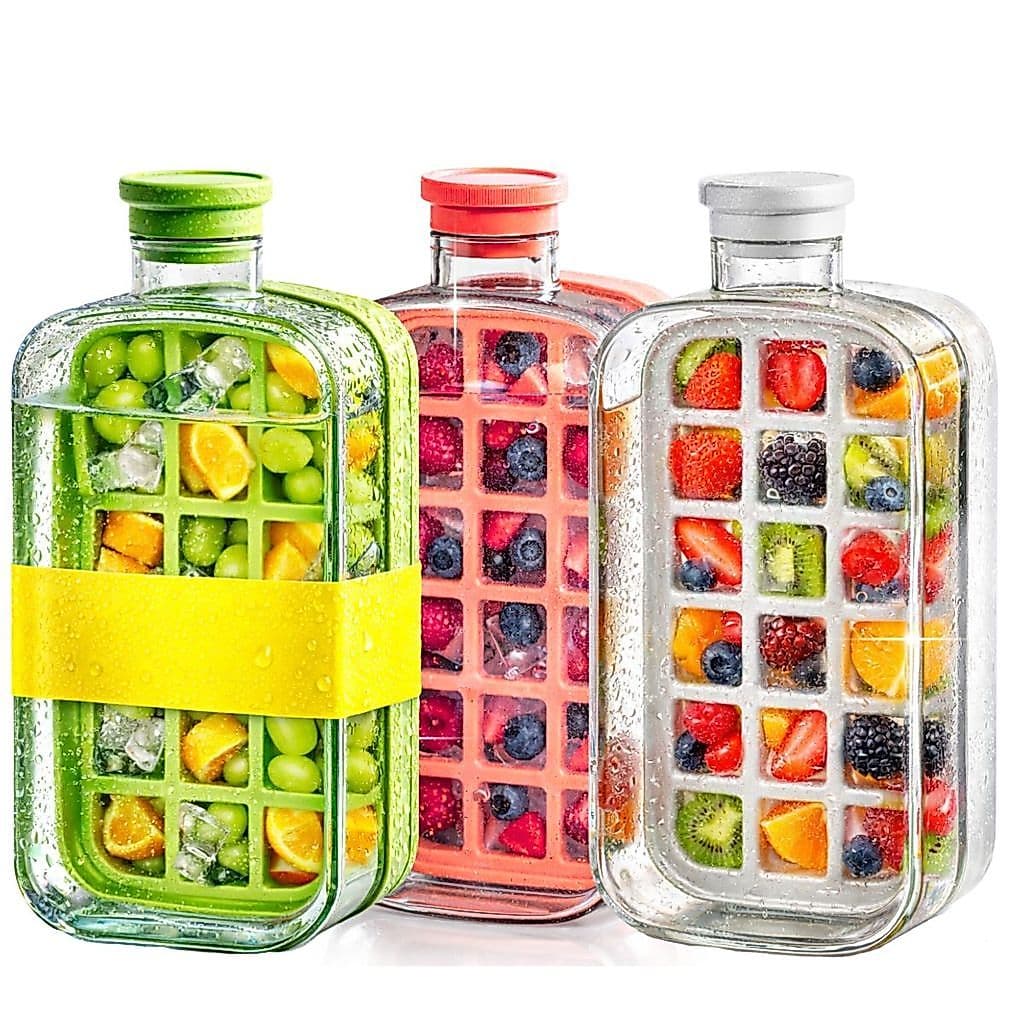Garrafas Com Forma De Gelo IceUp 800ml Canudo Incluso