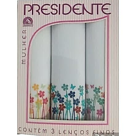 Kit 3 Lenços Bolso Feminino Presidente 30x30 Sortidos 830