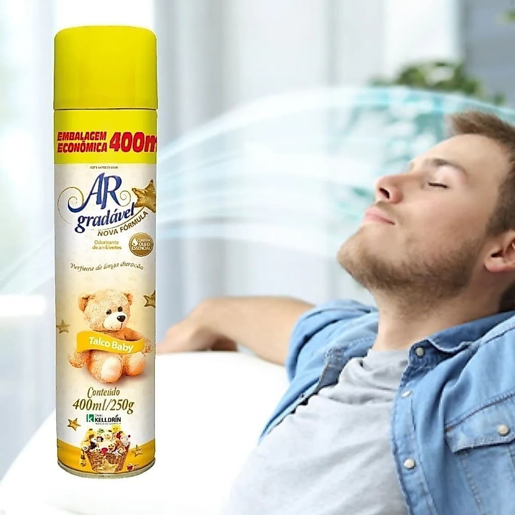 Aromatizador Ar Gradável 400 ml – Spray Perfuma Ambientes Com Fragrância Agradável, Elimina Odores, Perfuma O Ambiente