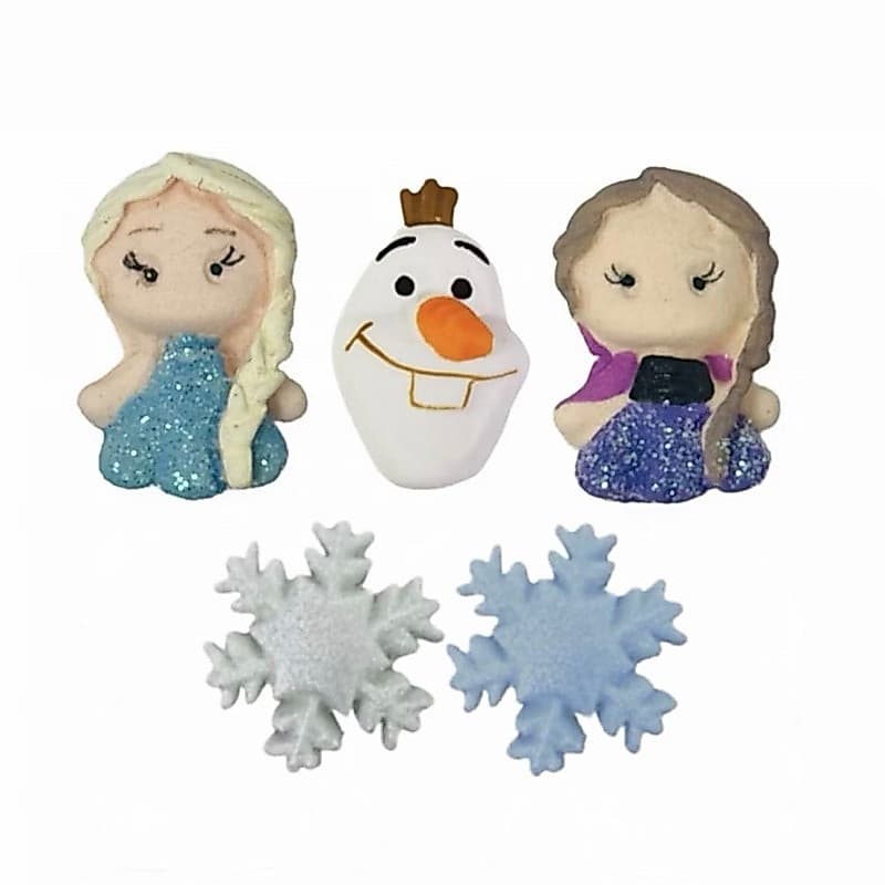 Confeitos de açúcar 100% comestíveis Tema Frozen Floco de Neve Sprinkles - Jady Confeitos