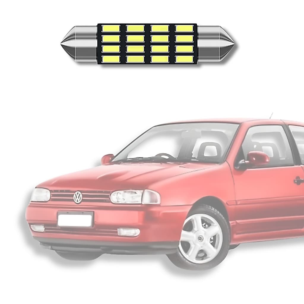 Lâmpada Led Premium Torpedo 41MM Teto *Linha Volkswagen* Gol | Parati | Saveiro - Envio Rápido!