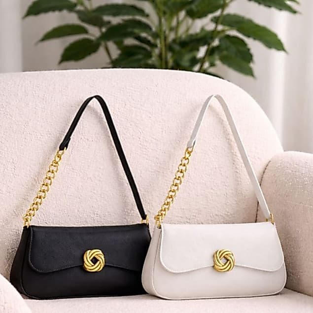 Bolsas Feminina Kit 2 Unidade Bolsa De Ombro Lindas Elegante Alça com Corrente Versatil Varias Cores