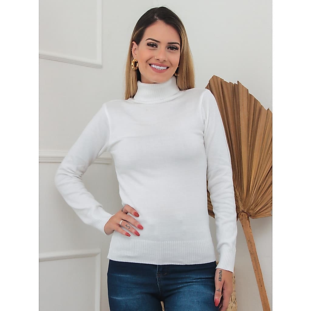 Blusa Tricot Chacharrel  Lisa Moda Feminina Sueter Inverno