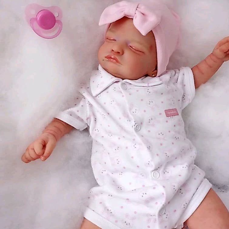 Bebê Boneca Reborn Rosali Siliconada Realista Pode dar Banho Mamadeira