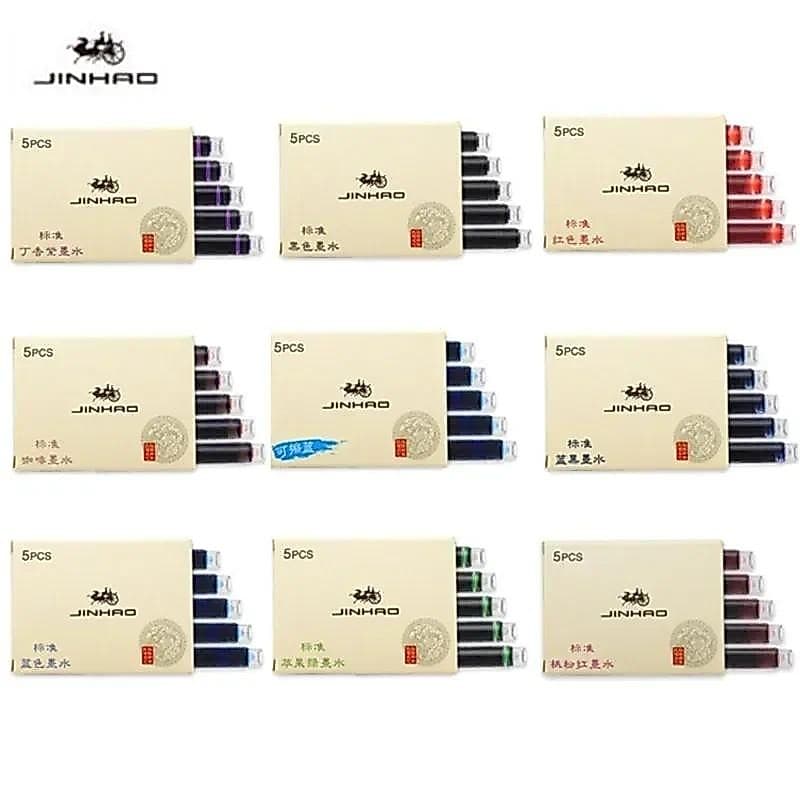 Jinhao 5/10/15 Peças Recarga De Cartucho De Tinta Colorida Para 2.6 Mm 82 100 De Caneta Tinteiro Escritório , Escola , P