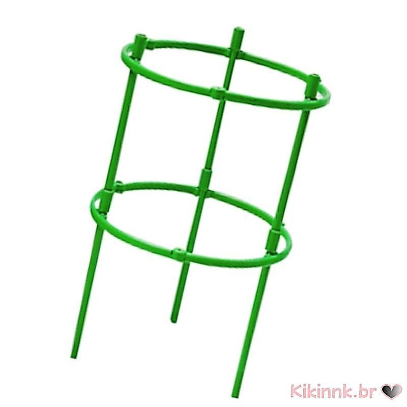 Gaiola Estaca Suporte Planta Tomate 2 Camadas Para Cama Jardim Elevada Treliça Ajustável