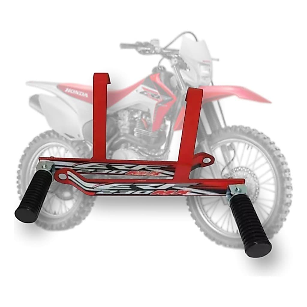 Suporte De Pedaleira Traseira Crf 230 Vermelho pedaleira para garupa ou carona para crf 230 todos os anos sem adaptação