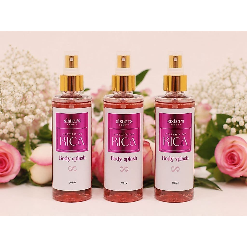 Kit 3 Body Splash Cheiro de Rica Feminino Doce Alta Fixação na Promoção