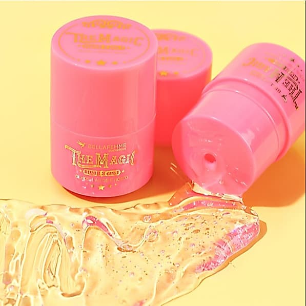 Blush Líquido 3 em 1 Bella Femme The Magic Reage ao pH Cor Natural Lábios Olhos e Rosto