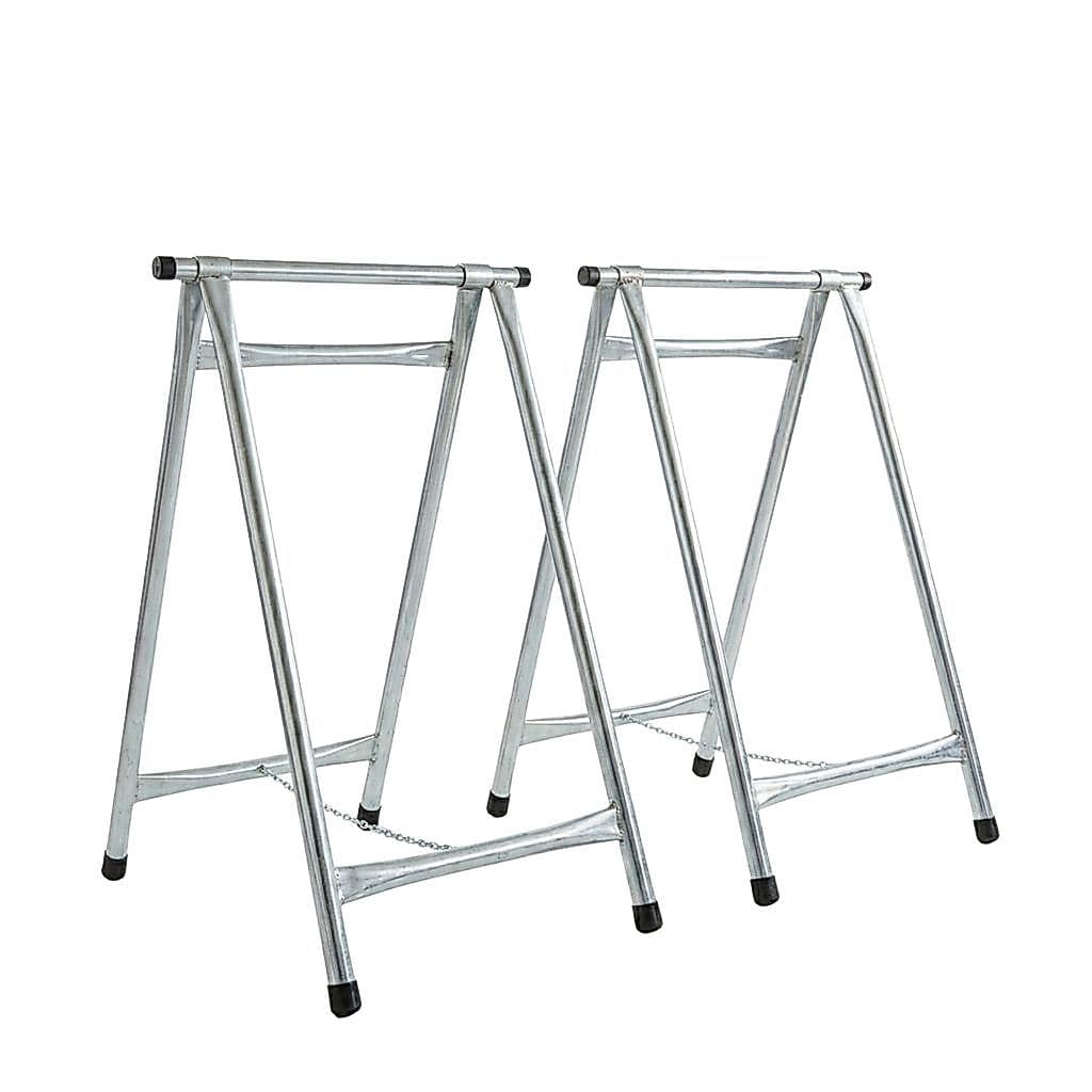 Kit 2 Cavaletes Reforçados Dobráveis 100x60cm Zincado