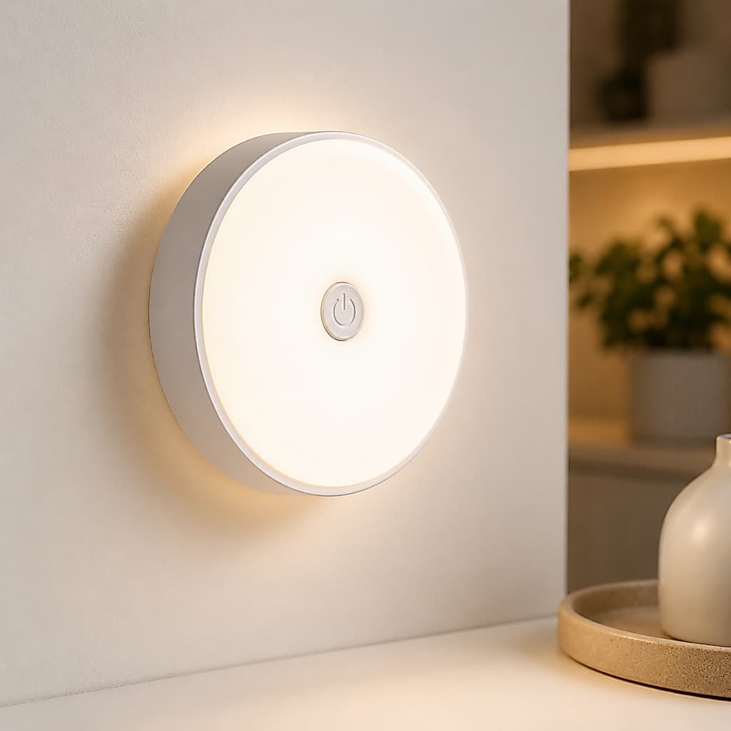 Luminária Luz LED Sem Fio Portátil Recarregável 3 Temperaturas Espelho Armário Bolsa Estudos