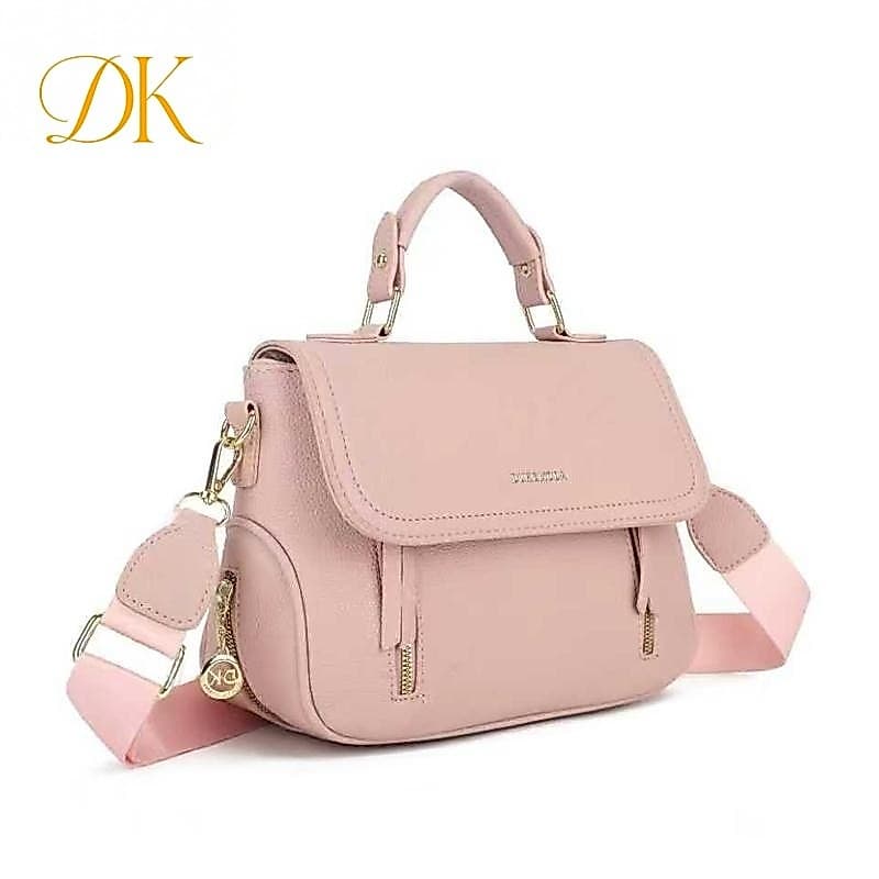 Bolsa Feminina Baú Transversal Ombro Mao Alça Removivel Couro PU DEC6045 DUKEMODA