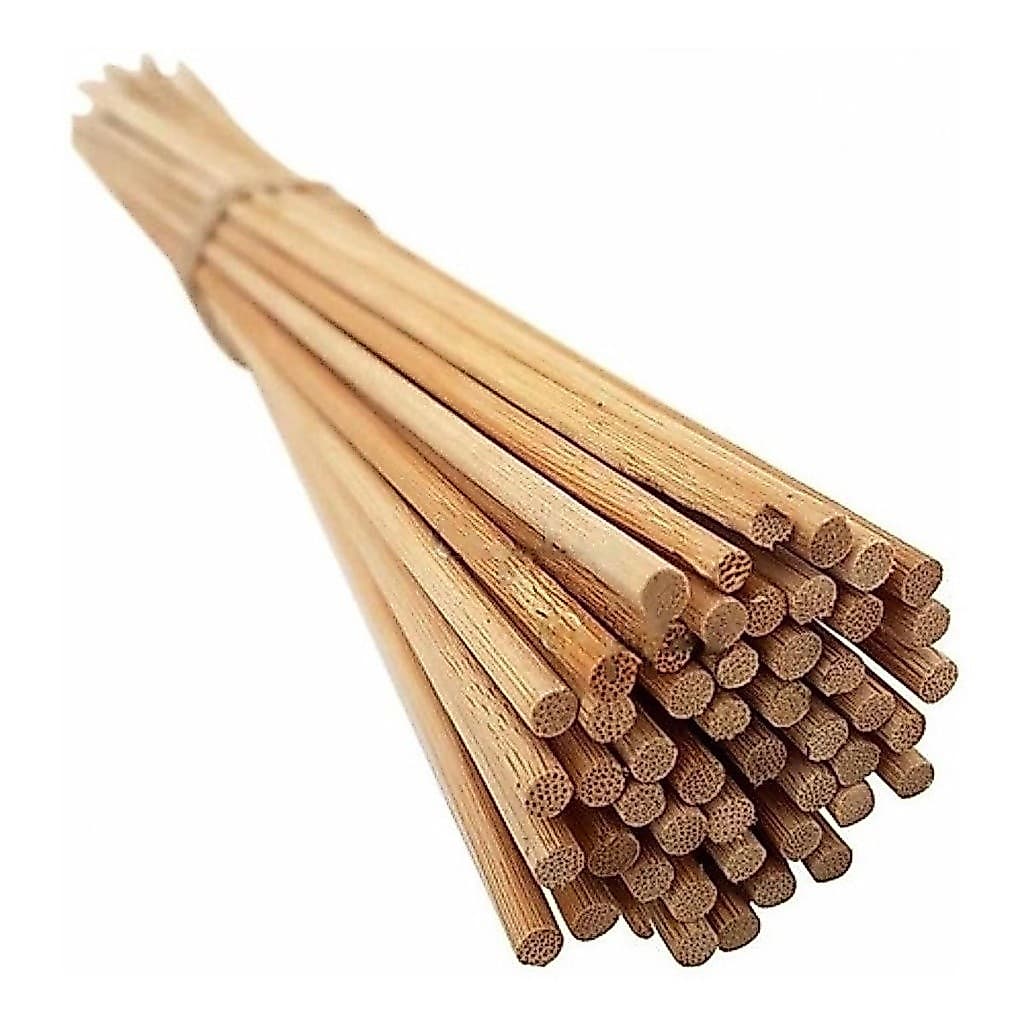 Kit 50 Unidade Estaca Tutor De Plantas Haste Natural Bambu 35cm Para Jardim Flores Orquídeas